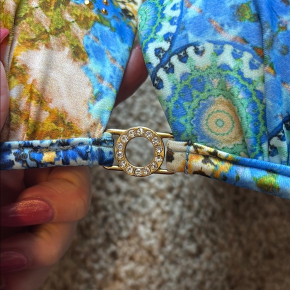 Colorful Patterned Bikini Top - Picture 4 of 5